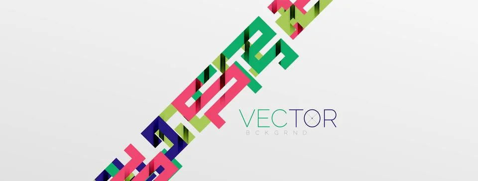 Color bend lines with shadow texture effect. Vector Illustration For Wallpaper Stock Illustration