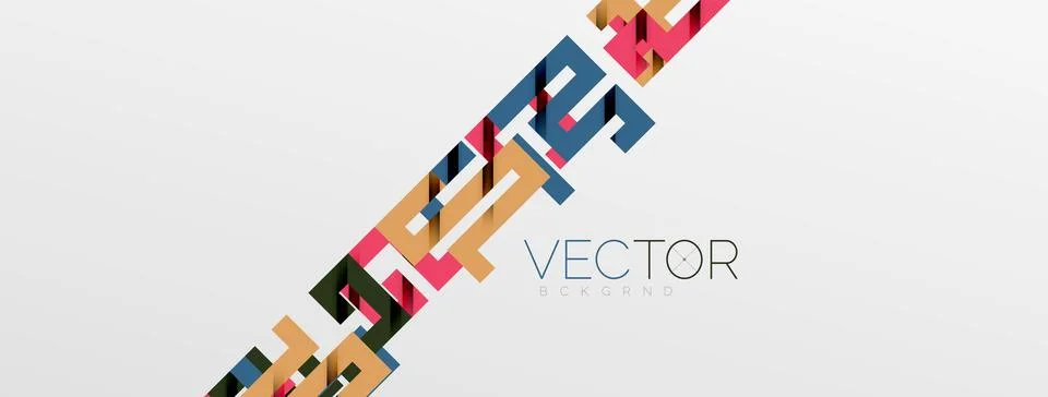 Color bend lines with shadow texture effect. Vector Illustration For Wallpaper Stock Illustration