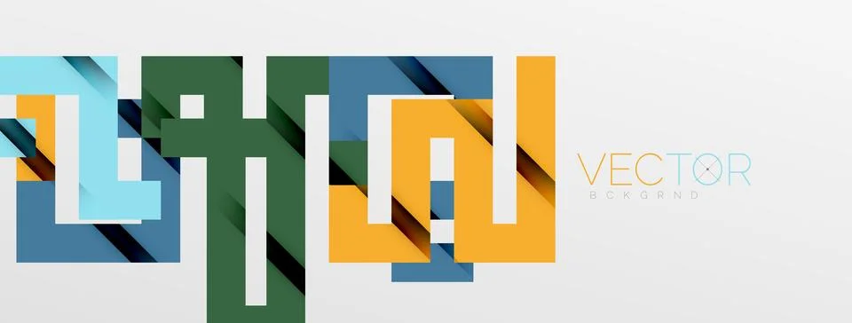 Color bend lines with shadow texture effect. Vector Illustration For Wallpaper Stock Illustration