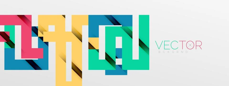 Color bend lines with shadow texture effect. Vector Illustration For Wallpaper Stock Illustration