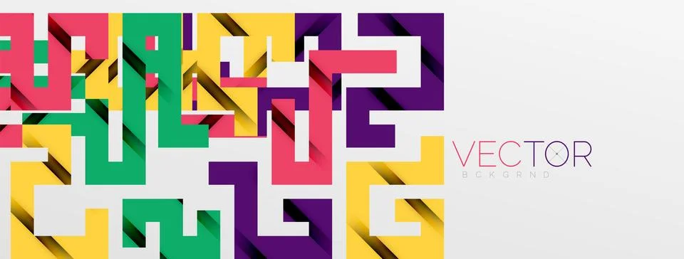 Color bend lines with shadow texture effect. Vector Illustration For Wallpaper Stock Illustration