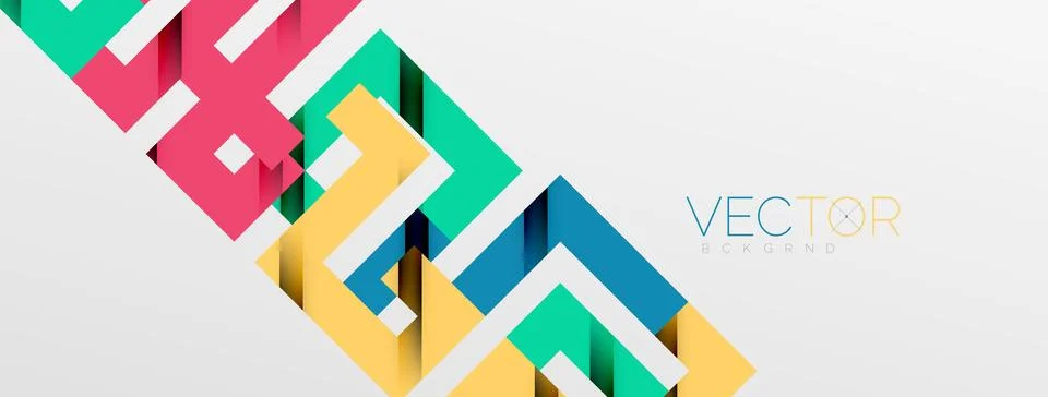 Color bend lines with shadow texture effect. Vector Illustration For Wallpaper Stock Illustration