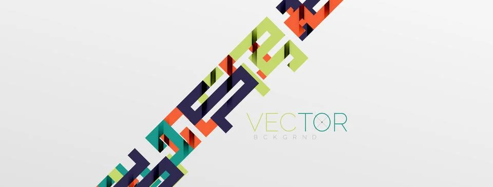 Color bend lines with shadow texture effect. Vector Illustration For Wallpaper Stock Illustration
