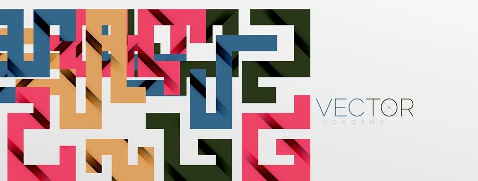 Color bend lines with shadow texture effect. Vector Illustration For Wallpaper Stock Illustration