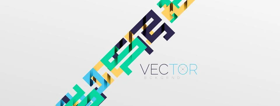 Color bend lines with shadow texture effect. Vector Illustration For Wallpaper Stock Illustration