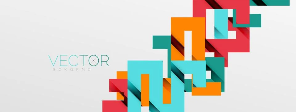 Color bend lines with shadow texture effect. Vector Illustration For Wallpaper Stock Illustration