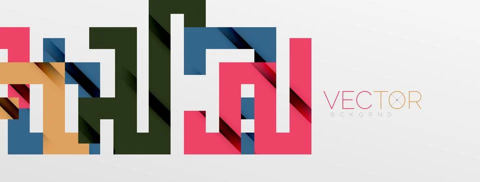 Color bend lines with shadow texture effect. Vector Illustration For Wallpaper Stock Illustration