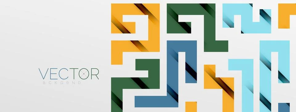 Color bend lines with shadow texture effect. Vector Illustration For Wallpaper Stock Illustration