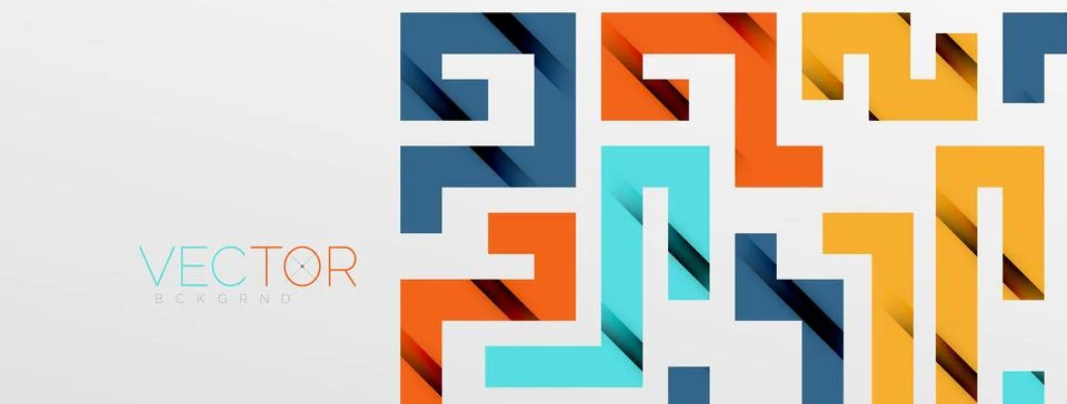 Color bend lines with shadow texture effect. Vector Illustration For Wallpaper Stock Illustration