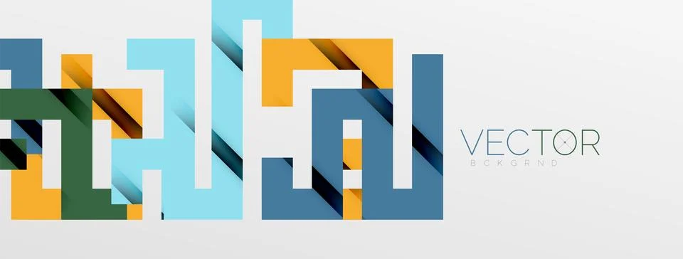 Color bend lines with shadow texture effect. Vector Illustration For Wallpaper Stock Illustration
