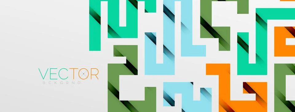 Color bend lines with shadow texture effect. Vector Illustration For Wallpaper Stock Illustration