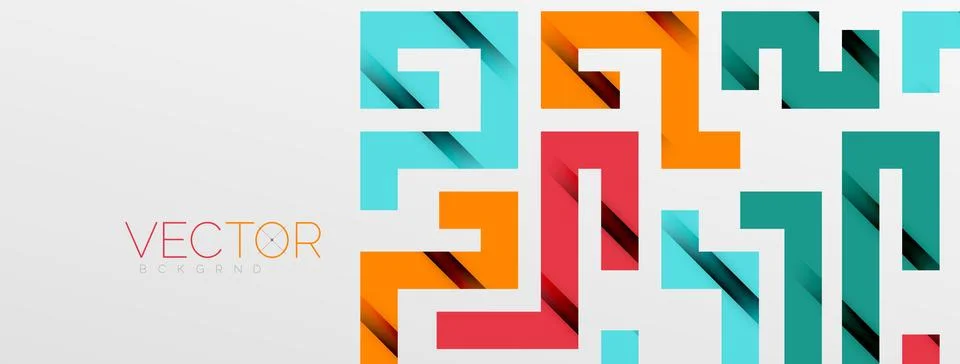 Color bend lines with shadow texture effect. Vector Illustration For Wallpaper Stock Illustration