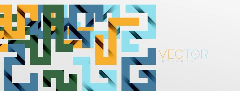 Color bend lines with shadow texture effect. Vector Illustration For Wallpaper Stock Illustration
