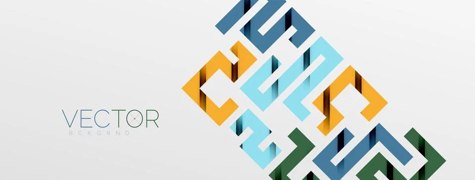Color bend lines with shadow texture effect. Vector Illustration For Wallpaper Stock Illustration
