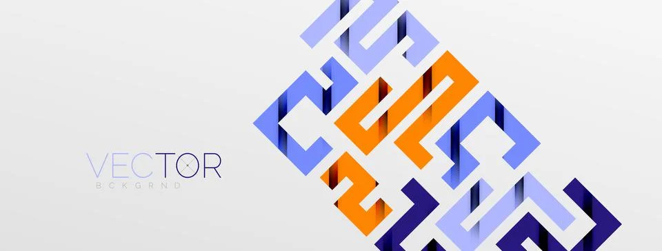 Color bend lines with shadow texture effect. Vector Illustration For Wallpaper Stock Illustration