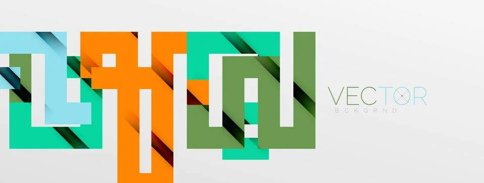 Color bend lines with shadow texture effect. Vector Illustration For Wallpaper Stock Illustration