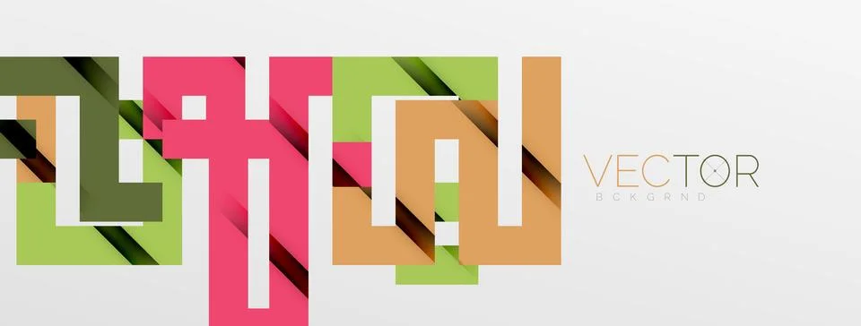 Color bend lines with shadow texture effect. Vector Illustration For Wallpaper Stock Illustration