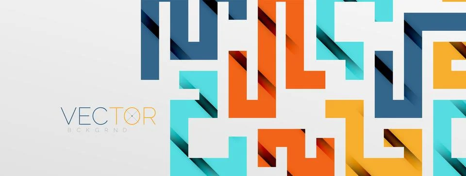 Color bend lines with shadow texture effect. Vector Illustration For Wallpaper Stock Illustration
