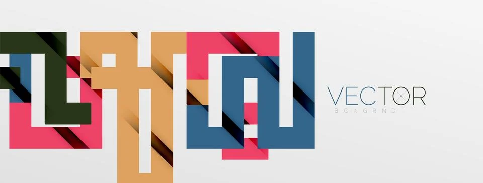 Color bend lines with shadow texture effect. Vector Illustration For Wallpape Stock Illustration