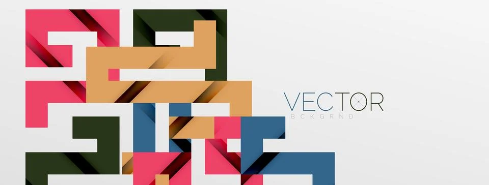 Color bend lines with shadow texture effect. Vector Illustration For Wallpape Stock Illustration