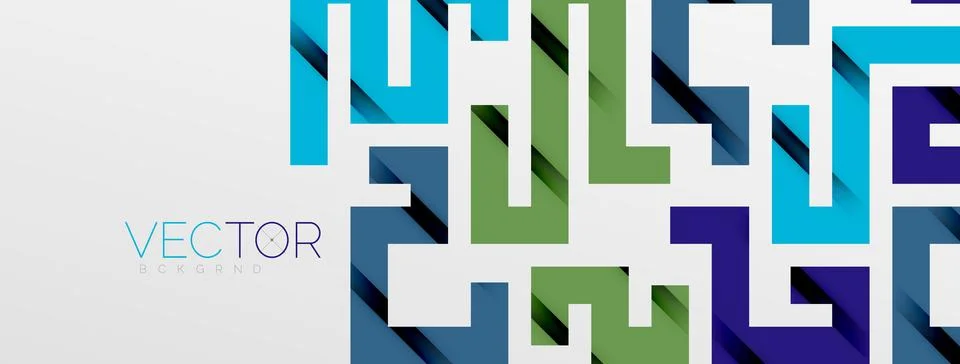 Color bend lines with shadow texture effect. Vector Illustration For Wallpape Stock Illustration