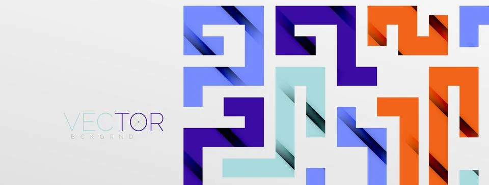 Color bend lines with shadow texture effect. Vector Illustration For Wallpaper Stock Illustration