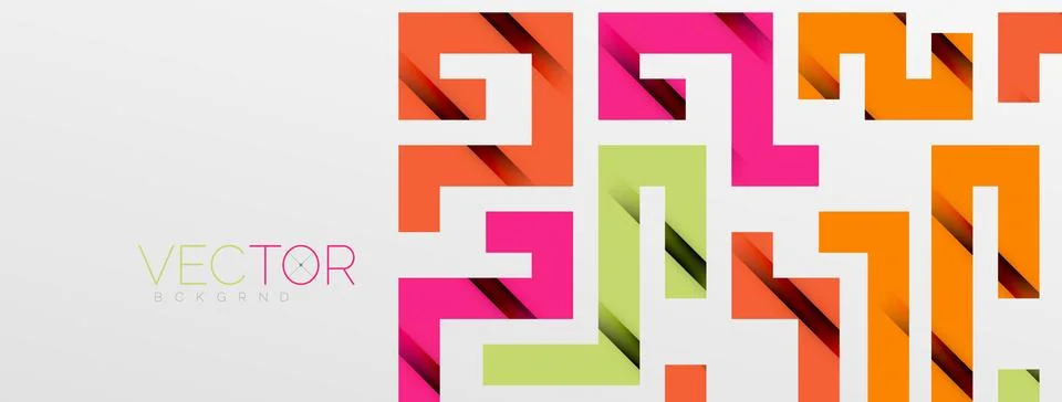 Color bend lines with shadow texture effect. Vector Illustration For Wallpaper Stock Illustration