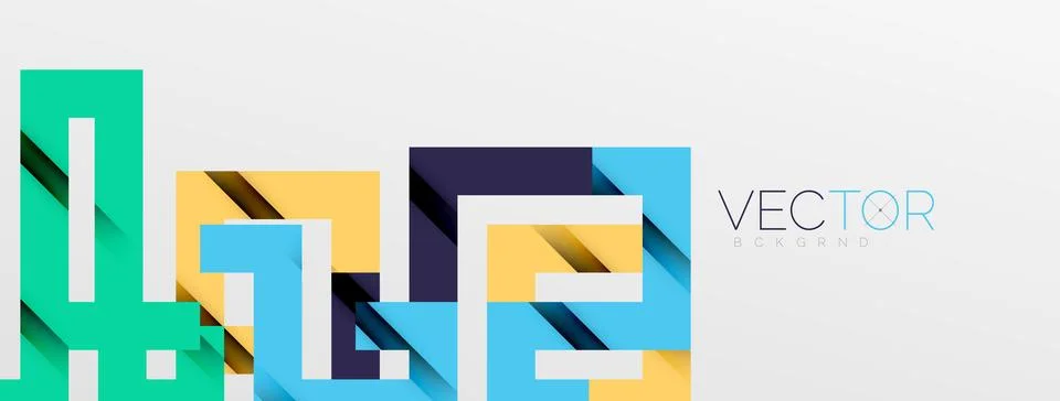 Color bend lines with shadow texture effect. Vector Illustration For Wallpaper Stock Illustration