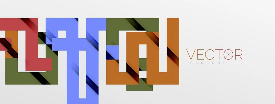 Color bend lines with shadow texture effect. Vector Illustration For Wallpaper Stock Illustration