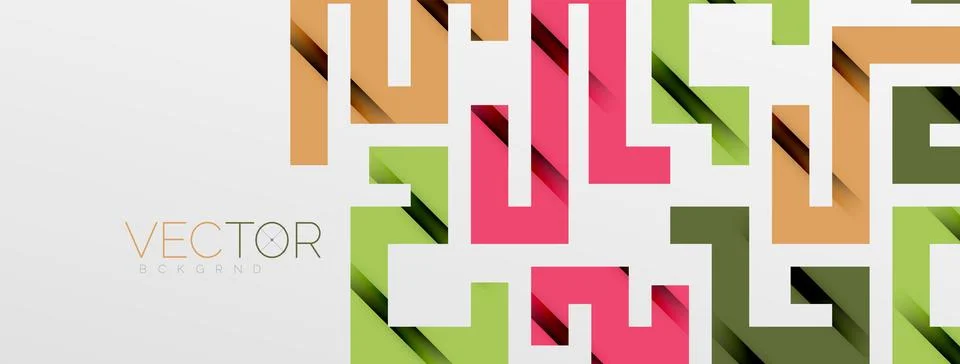 Color bend lines with shadow texture effect. Vector Illustration For Wallpaper Stock Illustration