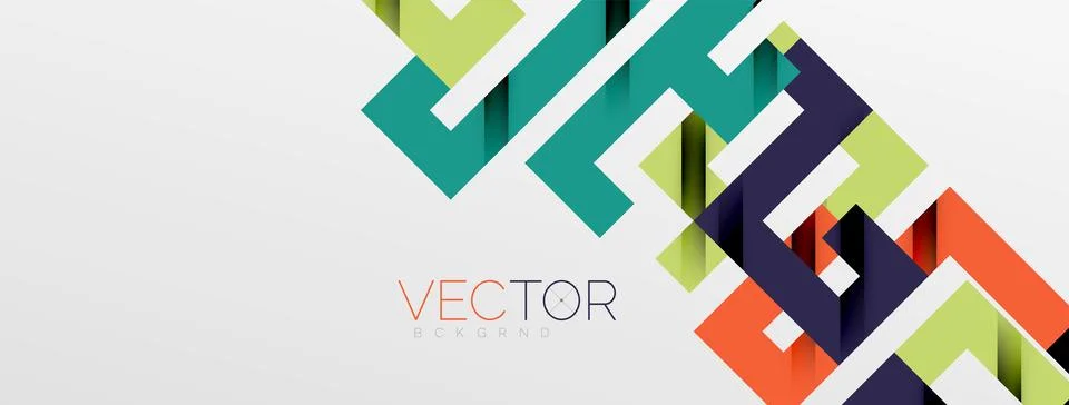 Color bend lines with shadow texture effect. Vector Illustration For Wallpaper Stock Illustration
