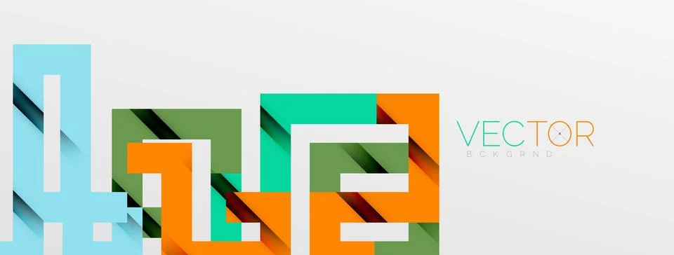 Color bend lines with shadow texture effect. Vector Illustration For Wallpaper Stock Illustration