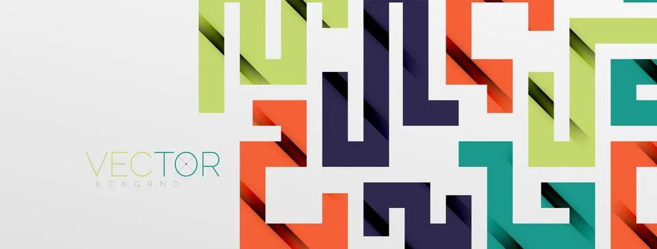 Color bend lines with shadow texture effect. Vector Illustration For Wallpaper Stock Illustration