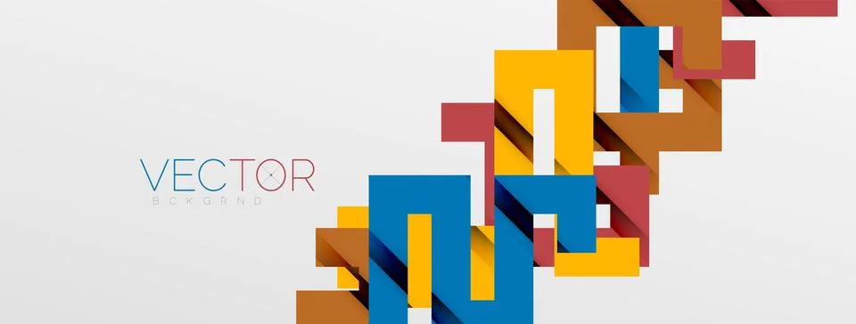 Color bend lines with shadow texture effect. Vector Illustration For Wallpaper Stock Illustration