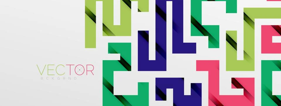 Color bend lines with shadow texture effect. Vector Illustration For Wallpaper Stock Illustration