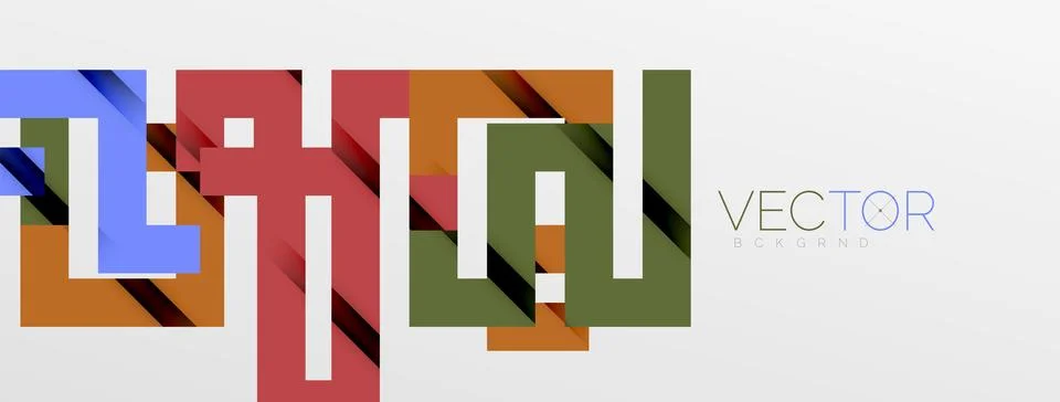 Color bend lines with shadow texture effect. Vector Illustration For Wallpaper Stock Illustration