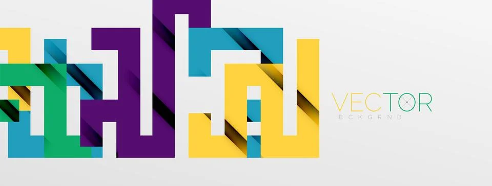 Color bend lines with shadow texture effect. Vector Illustration For Wallpaper Stock Illustration