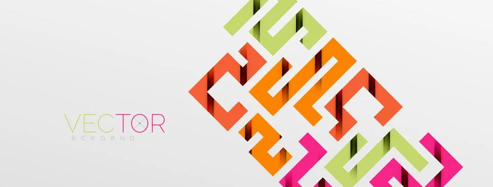 Color bend lines with shadow texture effect. Vector Illustration For Wallpaper Stock Illustration