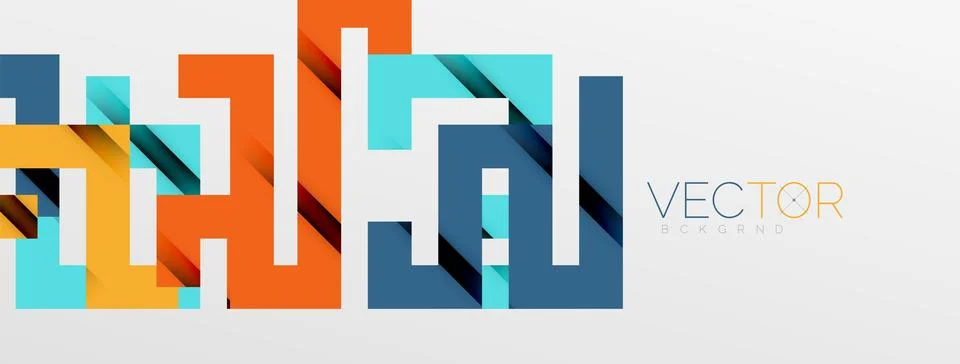 Color bend lines with shadow texture effect. Vector Illustration For Wallpaper Stock Illustration