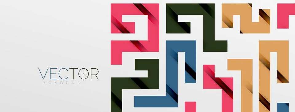 Color bend lines with shadow texture effect. Vector Illustration For Wallpaper Stock Illustration