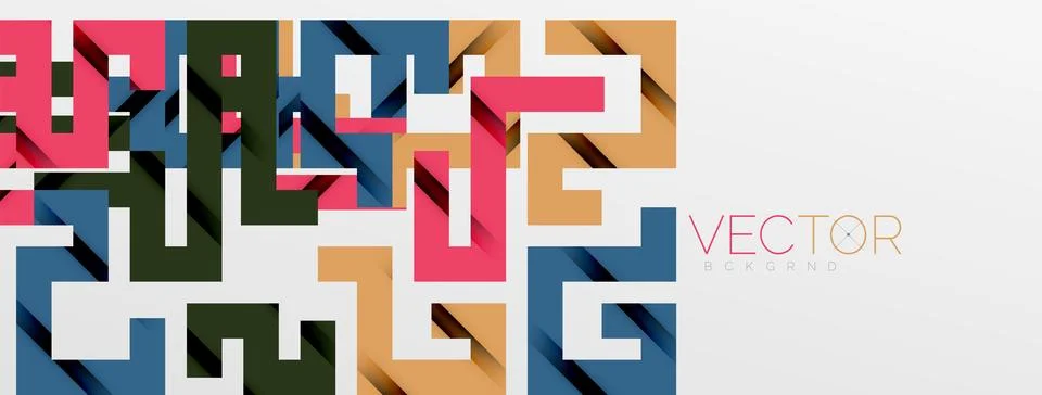 Color bend lines with shadow texture effect. Vector Illustration For Wallpaper Stock Illustration