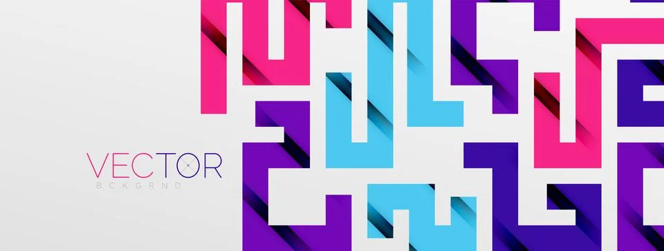 Color bend lines with shadow texture effect. Vector Illustration For Wallpaper Stock Illustration