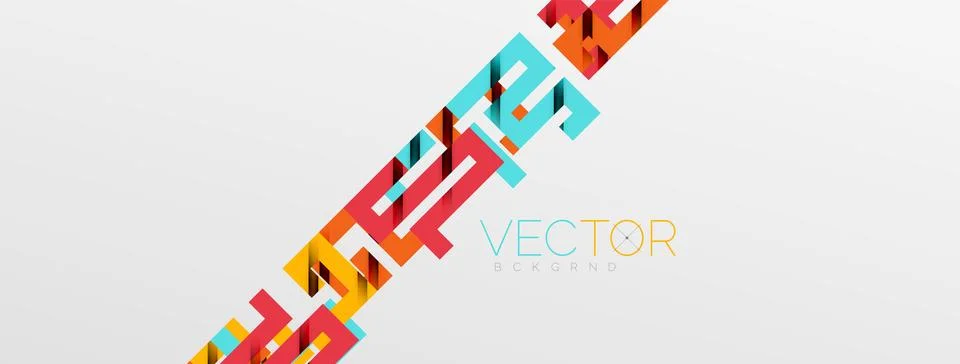Color bend lines with shadow texture effect. Vector Illustration For Wallpaper Stock Illustration