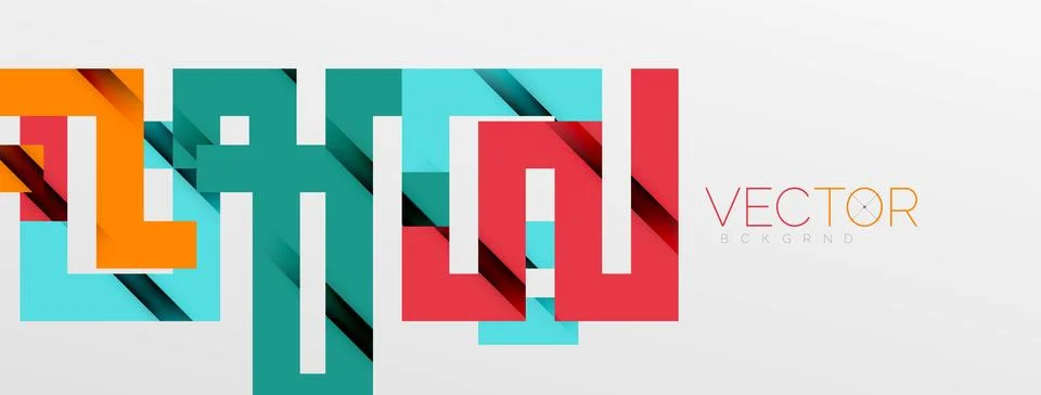 Color bend lines with shadow texture effect. Vector Illustration For Wallpaper Stock Illustration