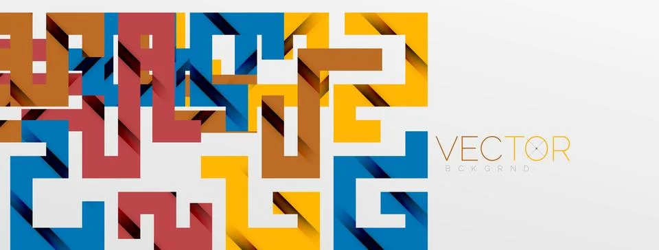 Color bend lines with shadow texture effect. Vector Illustration For Wallpaper Stock Illustration