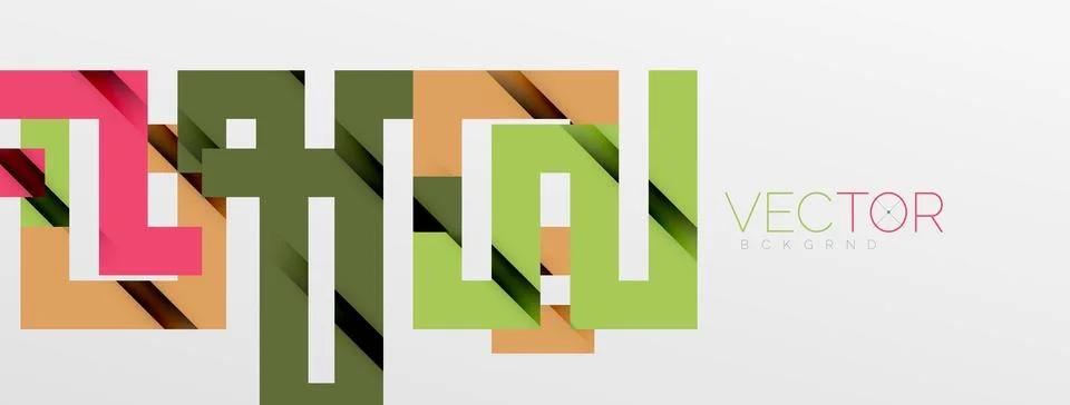 Color bend lines with shadow texture effect. Vector Illustration For Wallpaper Stock Illustration
