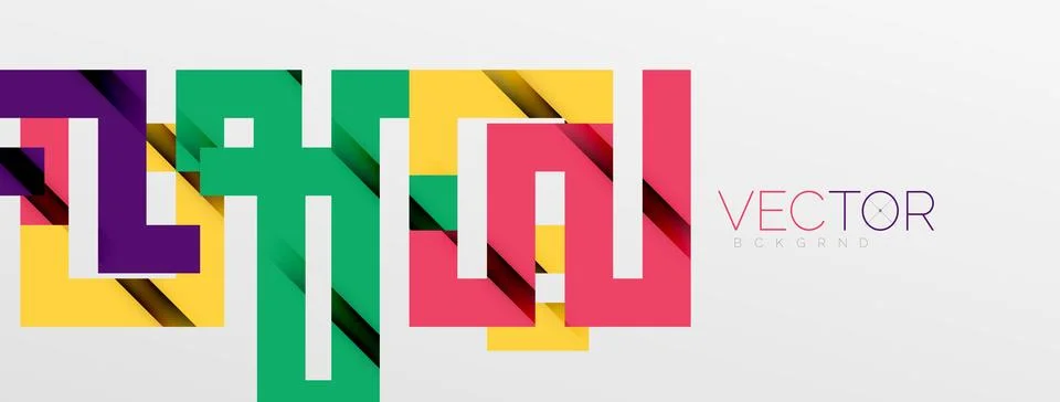 Color bend lines with shadow texture effect. Vector Illustration For Wallpaper Stock Illustration