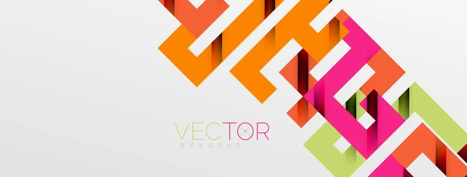 Color bend lines with shadow texture effect. Vector Illustration For Wallpaper Stock Illustration