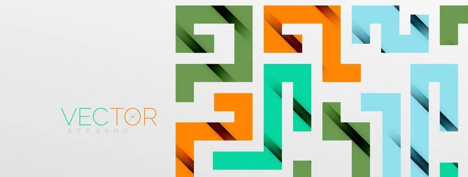 Color bend lines with shadow texture effect. Vector Illustration For Wallpaper Stock Illustration