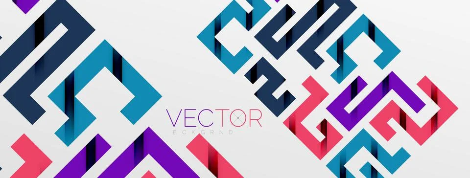 Color bend lines with shadow texture effect. Vector Illustration For Wallpaper Stock Illustration